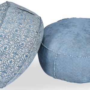 Oversized Blue Ottoman