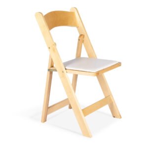 Natural Padded Folding Chair