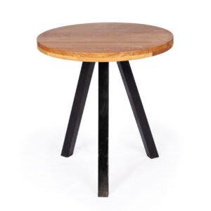 Round Oak Wood Cocktail Table