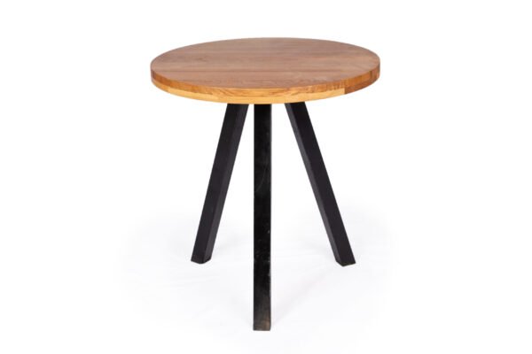 Round Oak Wood Cocktail Table