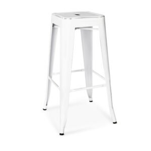 White Metal Bar Stool for setting