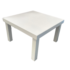 3×3 White Coffee Table